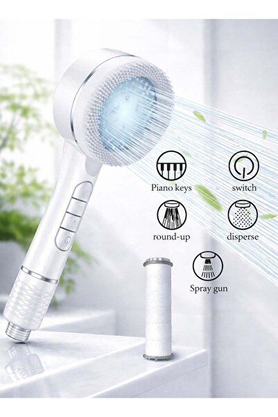 F.A.M.S High Pressure Filtered Handheld Shower Head with Multi Spray Modes, W...