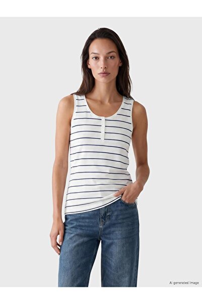 LC Waikiki U-Neck Striped Women's Undershirt (S6)