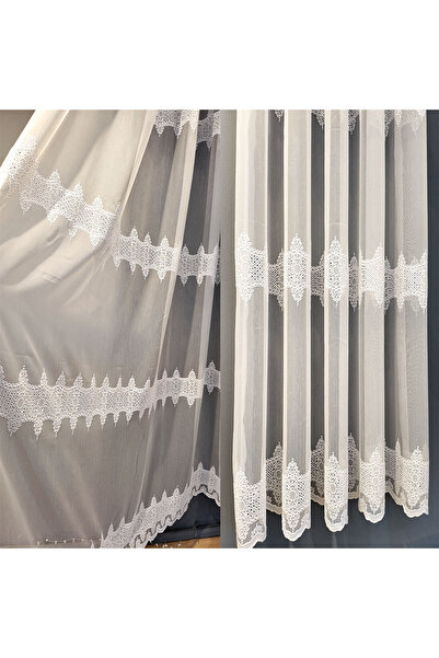 ArasyaHome Bella Curtain with Delicate Embroidery Cream