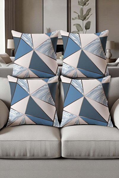 Dolce Mariee Digital Printed Soft Textured 4-Piece Throw Pillow Cover Set Krl...