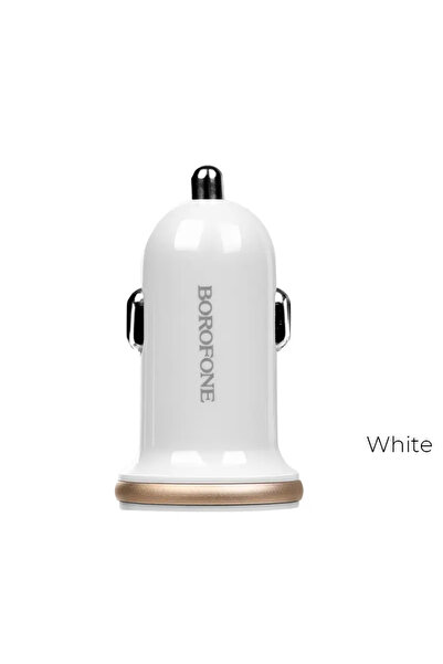 Borofone - Încărcător auto 2x USB, alb - Încărcător auto 2x USB, alb