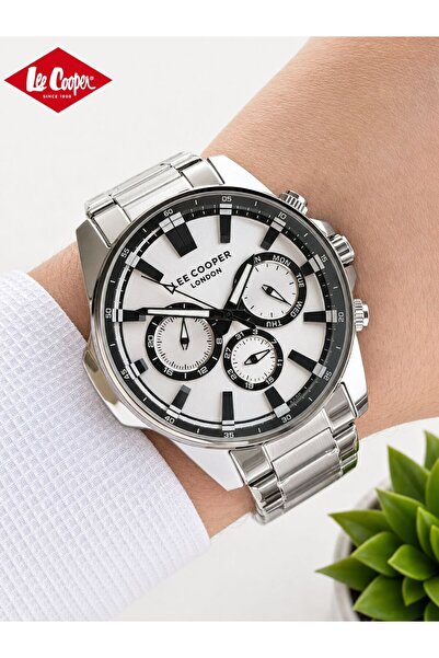 Lee Cooper Steel Cord Dial Features Active 50 Mt Water Resistant Men's Wristw...