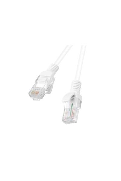 Lanberg PATCHCORD KAT.5E UTP 0.5M BIA≈ÅY FLUKE PASSED