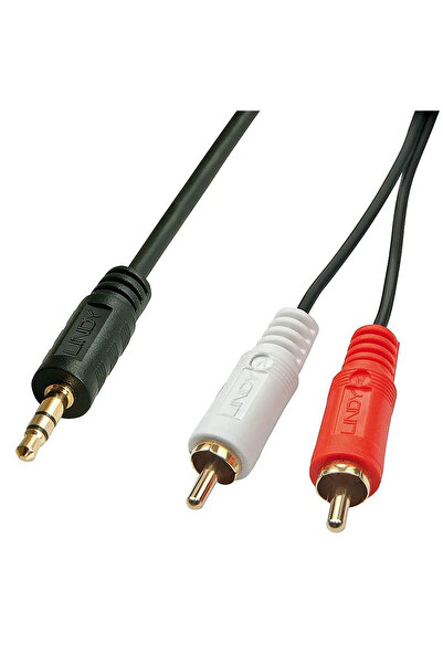 LİNDY Audiokabel RCA 3.5mm/5m 2xRCA/3.5mm m/m vergoldet