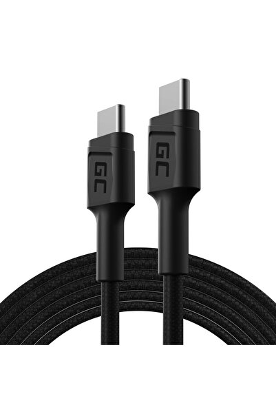 Greencell Cablu USB-C / USB-C Green Cell POWERSTREAM 200cm PD 60W Încărcare U...