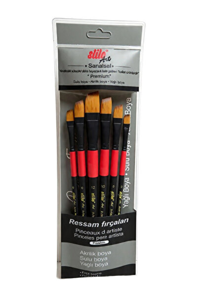 Stilo Art (Set 4) Side Cut Brush Set (6 Pieces)