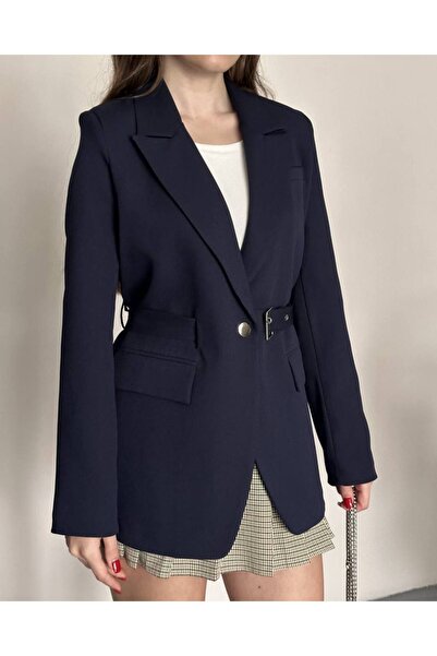 DENİKK Trending Long Double Fabric Blazer Jacket