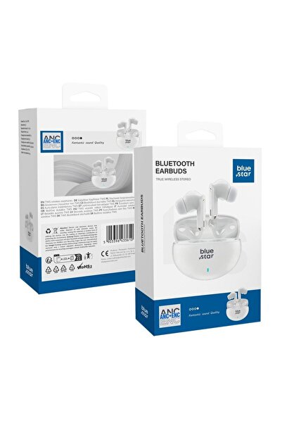 Bluestar Căști wireless intraauriculare Blue Star Zen ANC + ENC TX5 TWS albe
