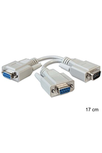 DELOCK Cablu serial D-Sub9 -> 2x D-Sub9 St/Bu/Bu 0.17m