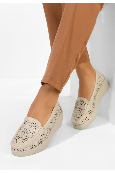 B T Shoes Mocasini dama piele Ysaia bej