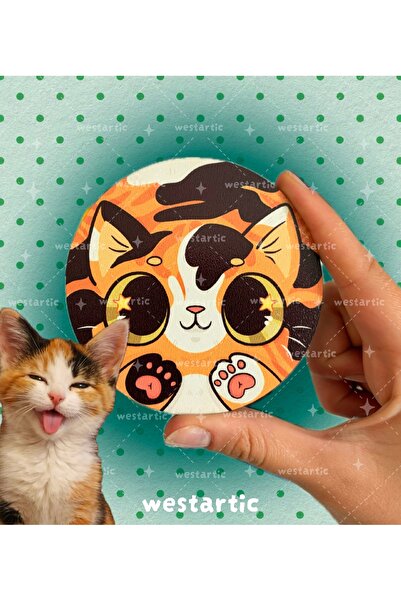 westartic westcats Calico Patiska 3 Renkli Kedi Tasarım Kupa Fincan Bardak Al...
