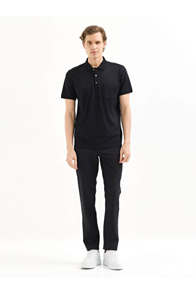 Karaca Siyah T-Shirt-Polo Yaka Tişört