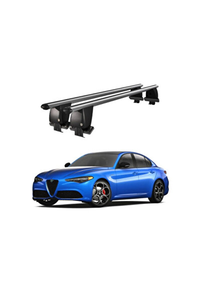 OEM Aluminum car trunk crossbars compatible with smooth roof Alfa Romeo Giuli...