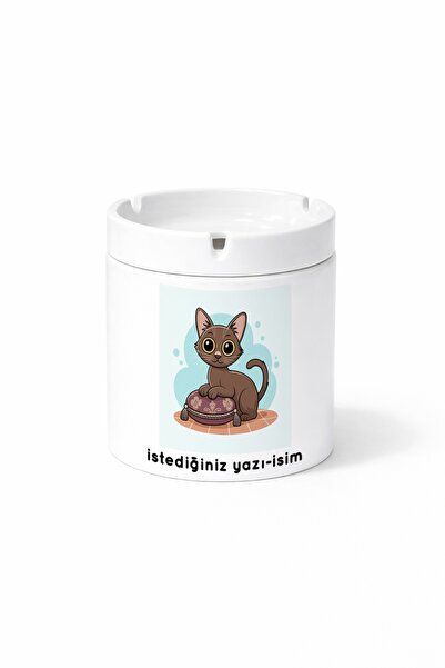 Kirbi Reklam Animal Havana Cat Havana Brown Cat Double Sided Printed Ashtray ...