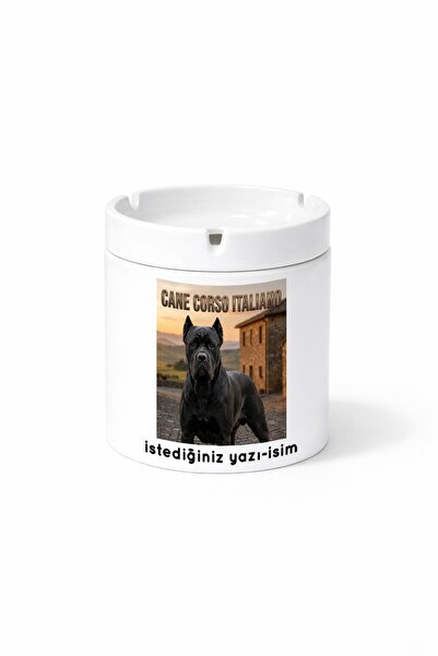 Kirbi Reklam هدية منفضة سجائر مطبوعة على الوجهين على شكل كلب Cane Corso Itali...