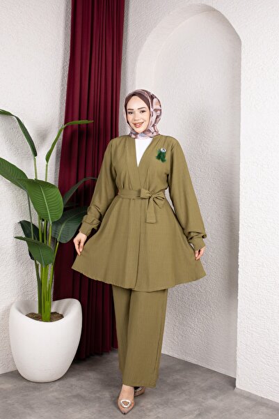ECESSA FASHİON Comfortable Cut Flared Stone Set