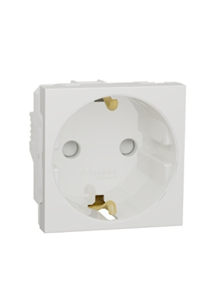 SCHNEIDER Priza schuko standard german 2M protectie copii Noua Unica alb