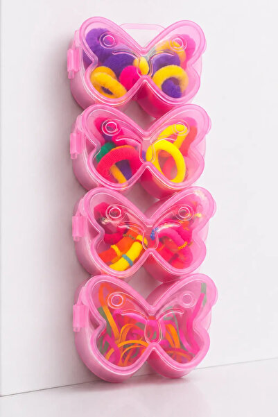 MakeWell Girls' Rubber Hair Clip Set in Box – Colorful Hair Clip Set (Mini Ru...