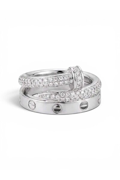 Swen Collection Silver Taşlı Çivi Yüzük