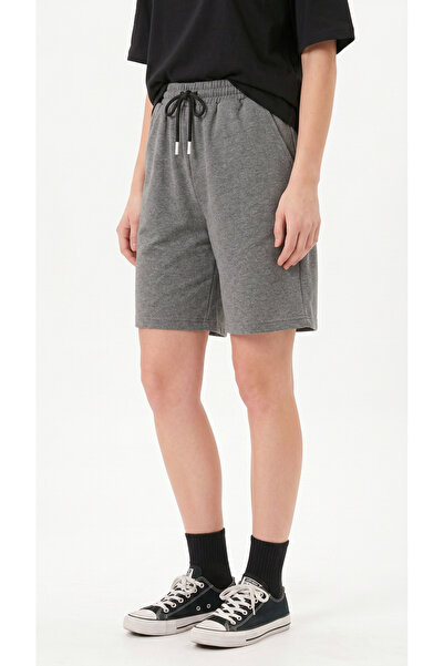 TKT Women's Smoked Color Oversize Comfortable Fit Combed Cotton Shorts with S...