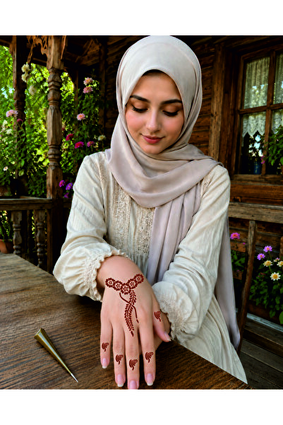 hennadibace Kına Kalıbı El Deseni (GEÇİCİ DÖVME ŞABLONU) Hint Kınası Henna Ta...