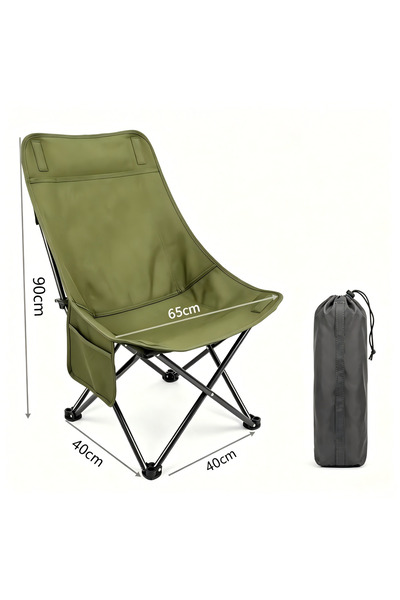EGG Outdoor Portable High Back Moon Chair（40*65*90cm） Folding Camping Picnic ...