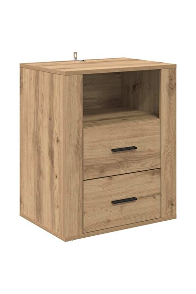 vidaxl Dulap de noapte Stejar Artizanal 35 x 50 x 60 cm Lemn compozit