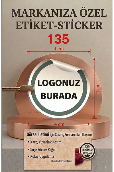 Sim Tasarım Kişiye Özel Firma Şirket Marka Butik Logo Sticker Paketleme Kargo...