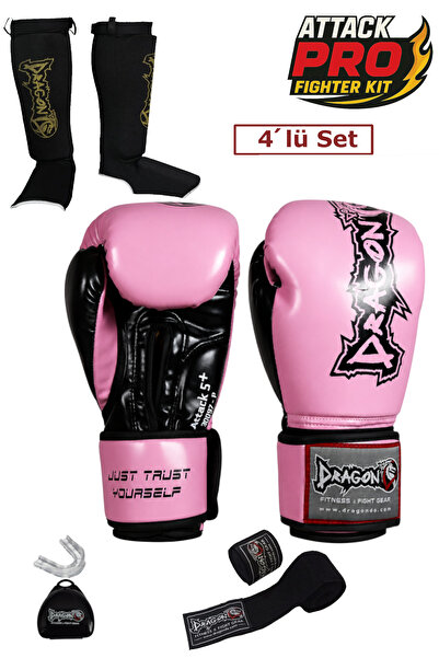 Dragondo Dragon Attack 5 Plus Profesyonel Boks Eldiveni 4'lü Set Boks Eldiven...
