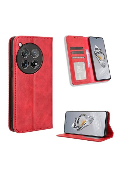 sscase Magnetic Buckle Retro Θήκη Βιβλίο Red (OnePlus 12R 5G)