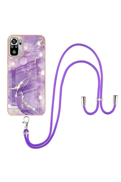 sscase Electroplating Marble Σκληρή Θήκη με Λουράκι Purple (Xiaomi Redmi Note...
