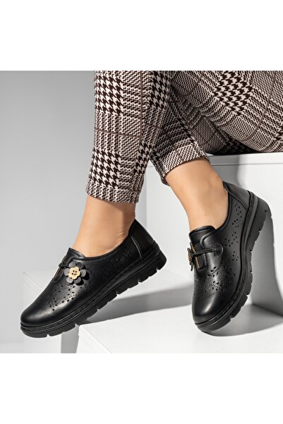 Modlet.ro Pantofi casual de damă negri perforați MOD14329