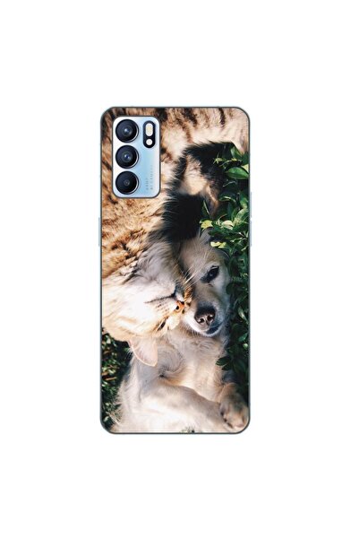 OEM Husa compatibila cu Oppo Reno6 5G Silicon Gel Tpu Model Caine si Pisica