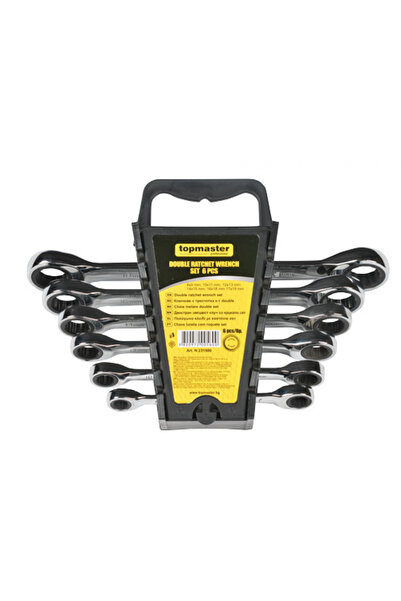 Top Master Pro Set chei duble inelare cu clichet 6buc CR-V TMP