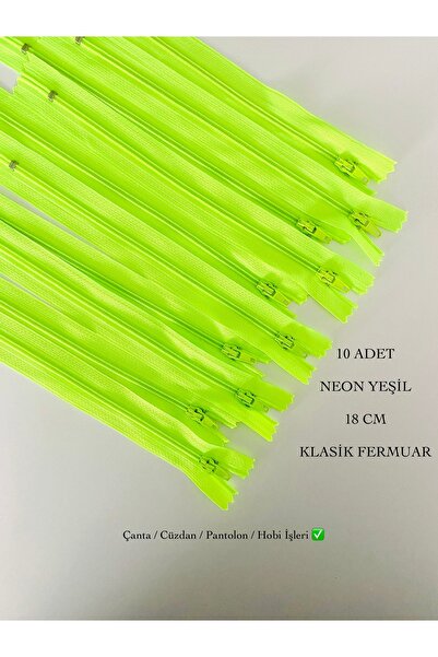 seyranat 10 komada neon zelene boje 18 cm, klasični kvalitetni zatvarač za to...