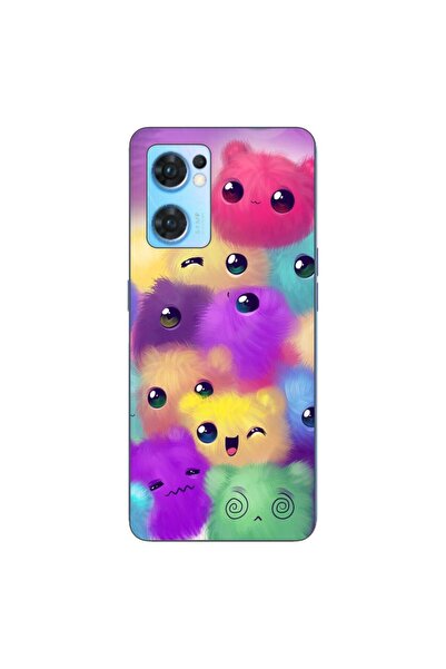 OEM Husa compatibila cu Oppo Reno7 5G Silicon Gel Tpu Model Pufosi Colorati