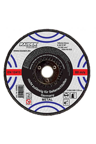Raider Power Tools Disc pentru taiat metal 100x3x16mm