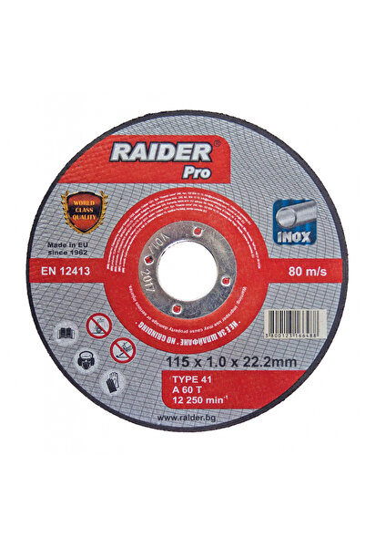Raider Pro Disc pentru taiat metal 115х1.0х22.2mm INOX RDP