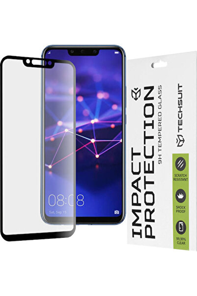 Techsuit 111D Πλήρης Κόλλα Πλήρες Κάλυμμα Οθόνης Σκληρυμένο Γυαλί Μαύρο (Huaw...