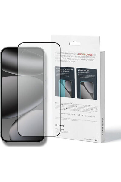 Crong 2.5D 0.33mm Πλήρους Συγκόλλησης Σκληρυμένο Γυαλί Μαύρο Συμβατό με Googl...