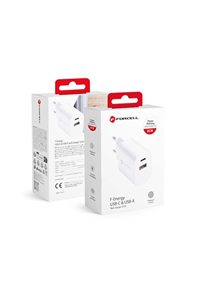 Forcell Φορτιστής χωρίς καλώδιο με θύρα USB-A και θύρα USB-C, 35W Power Deliv...