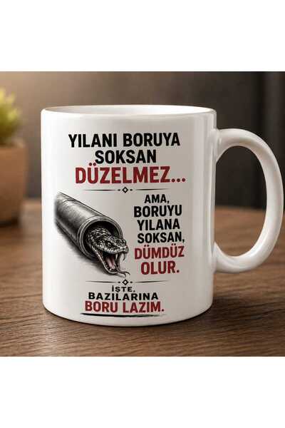 Arden Mug with Printed Words "Giderli Sözler"