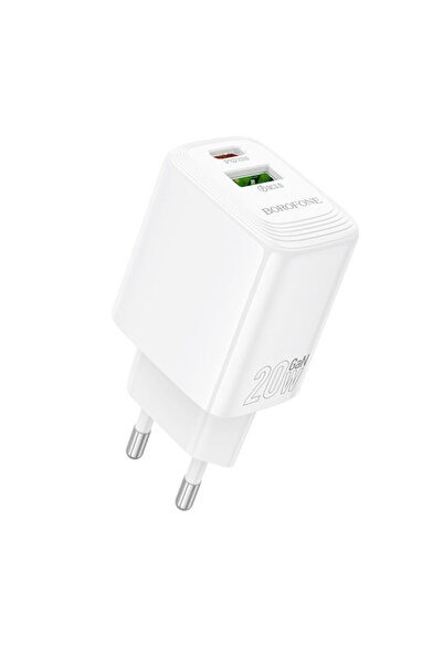 Borofone Φορτιστής Χωρίς Καλώδιο με Θύρα USB-A και Θύρα USB-C, Παροχή Ισχύος ...