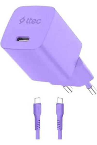 Ttec Φορτιστής GaN με θύρα USB-C και καλώδιο USB-C σε USB-C, 45W Power Delive...