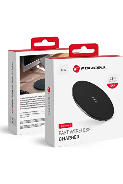 Forcell Ασύρματος Φορτιστής (Qi Pad) 15W Μαύροι (5903396060458)
