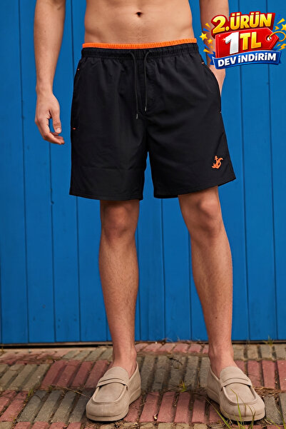 DAMGA JEANS Ανδρικό σορτς κολύμβησης Comfort Fit, ελαφρύ, γρήγορου στεγνώματο...