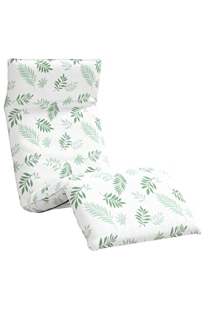 vidaxl Șezlong pliabil cu model de frunze 175x54x8,5cm țesătură Oxford