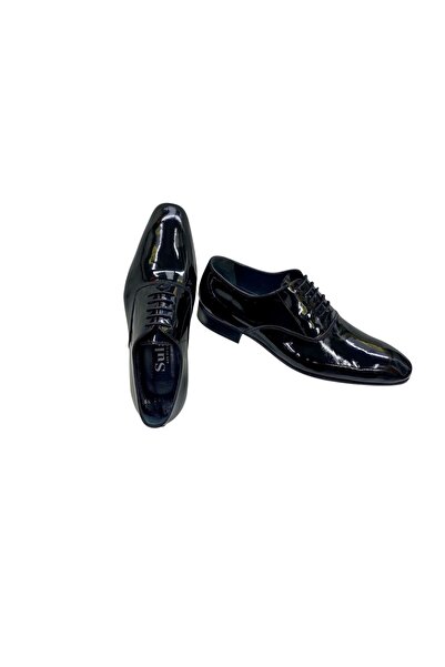SULA Damatlik-Classic Genuine Leather, Black Patent Leather, Leather Lining, Genuine Leather Sole Shoes