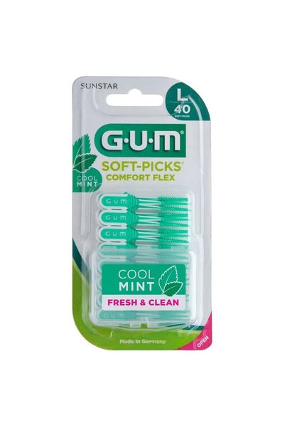 GUM Set 40x Interdental Brushes, GUM, Soft-Picks Comfort Flex, for Deep Clean...