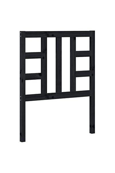vidaxl Tăblie de pat, negru, 81x4x100 cm, lemn masiv de pin